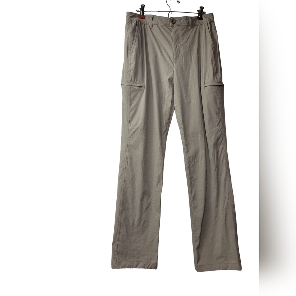 Eddie Bauer first ascent women's gray pants nylon spandex size 10 inseam 31"